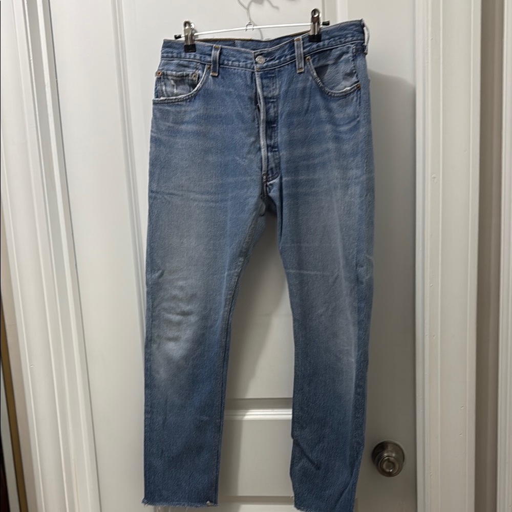 Re/Done Light Blue Straight Jeans